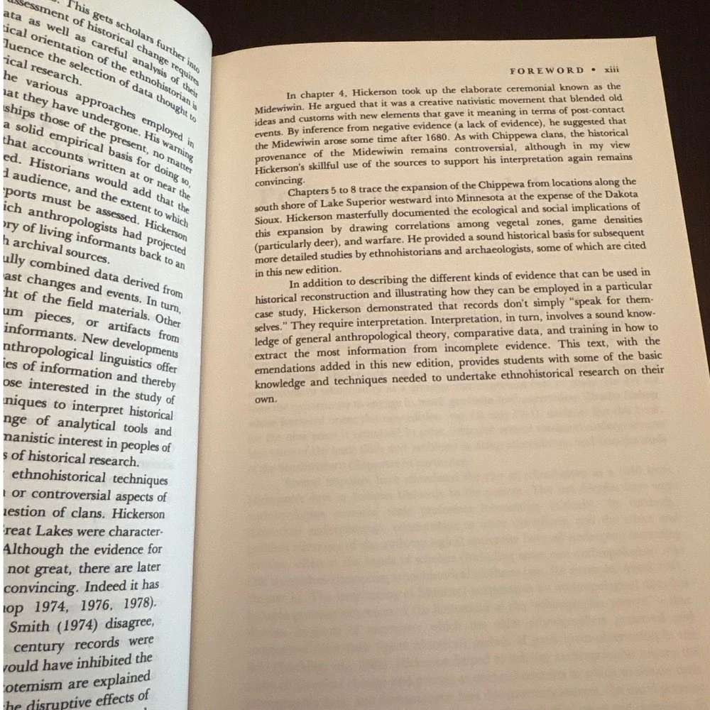 The Chippewa and Their Neighbors Ethnohistory Harold Hickerson 1988 Paperback‎